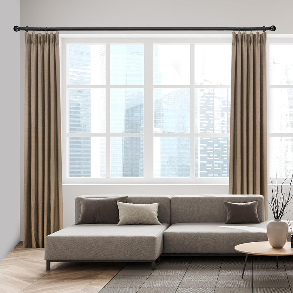 amzseven curtain rods for windows and curtain rings with clips amazon