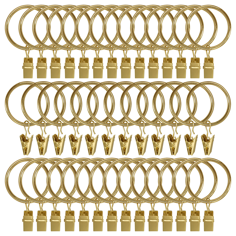 amzseven curtain rings with clips for windows living room bedroom
