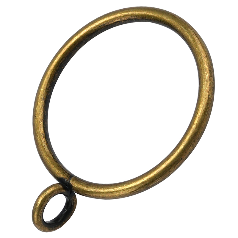 Curtain Rings with Eyelets, Metal Drapery Ring for Pinch Pleat Curtains, Drape Ring 1.5 Inch I D, Fits Up to 1.2 in Rod