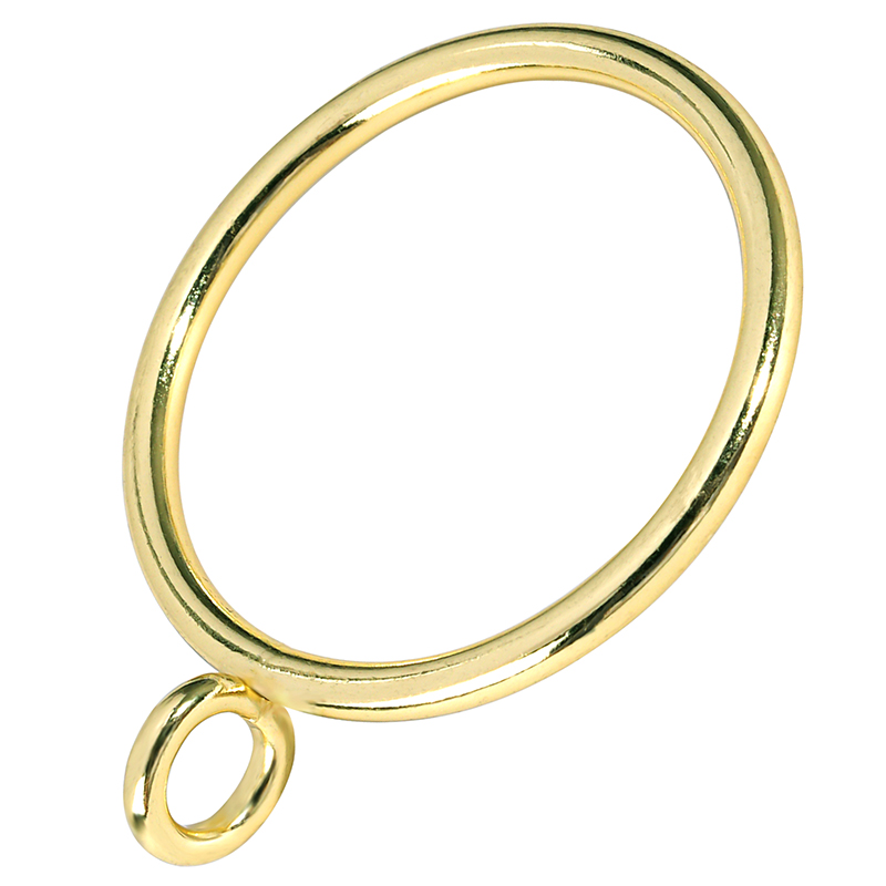 Curtain Rings with Eyelets, Metal Drapery Ring for Pinch Pleat Curtains, Drape Ring 1.5 Inch I D, Fits Up to 1.2 in Rod