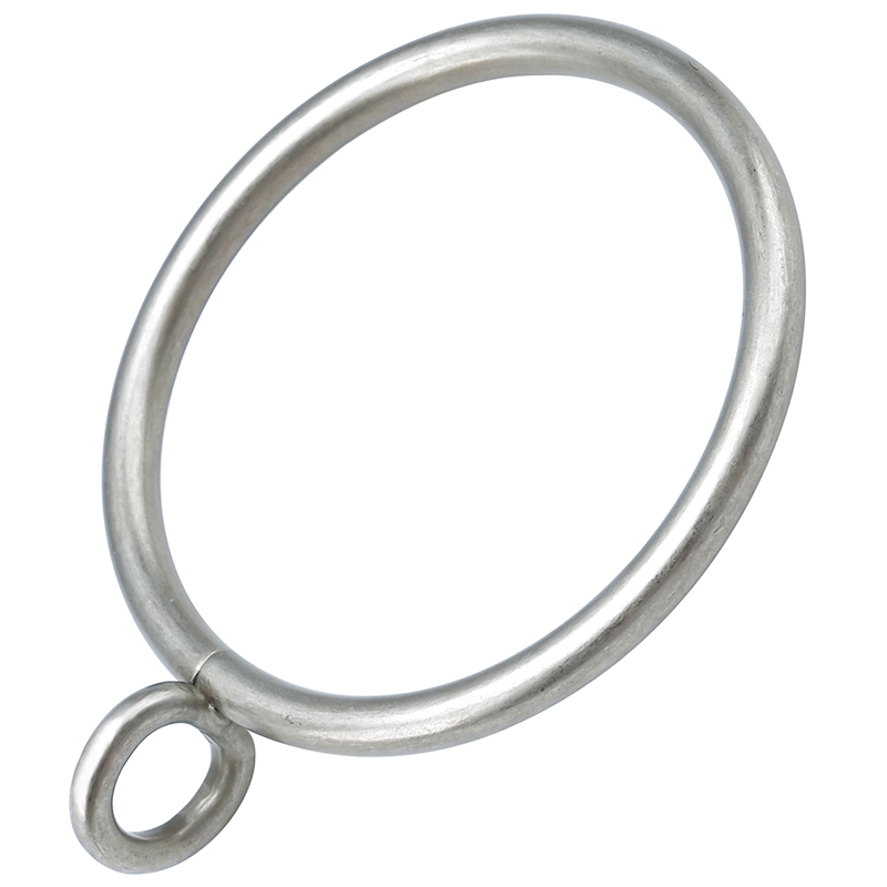 Curtain Rings with Eyelets, Metal Drapery Ring for Pinch Pleat Curtains, Drape Ring 1.5 Inch I D, Fits Up to 1.2 in Rod